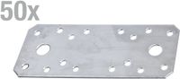 Alberts 855703 Platte connector | Roestvrij staal | 133 x 55 x 2,0 mm | Set van 50