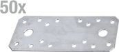 Alberts 855703 Platte connector | Roestvrij staal | 133 x 55 x 2,0 mm | Set van 50