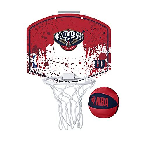 Wilson Mini NBA-Team Basketbalhoepel, NIEUWE ORLEANS PELICANS, Kunststof