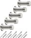 Sotech 5 stuks kapstokhaken Tuula RVS geborsteld lengte: 53 mm incl. plaatje en bevestigingsset