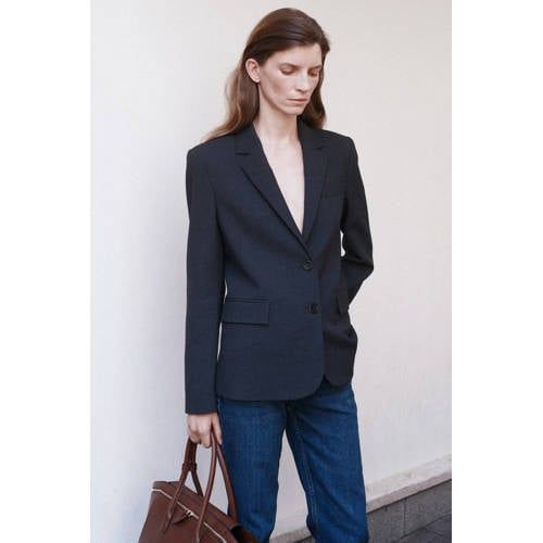 Mango Grijs Regular Fit Blazer