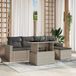 Maison Exclusive - Ensemble de meubles de jardin 6 pièces avec canapé et coussins, gris clair, en polyrotin