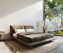 DELIFE Cadre de lit rembourré Cusino 180x200 cm Microfibre Taupe Vintage