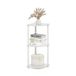 Furinno Turn-N-Tube 3-traps hoekrek, multifunctioneel rek, wit/wit