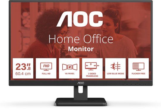 AOC 24E3UM 61 cm (24") Full HD Zwart