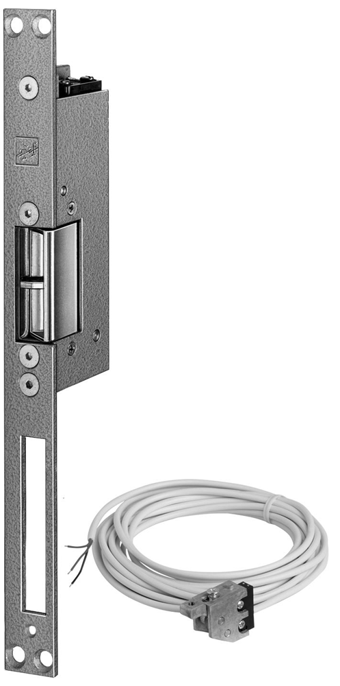 Effeff 331UF Elektrische inbouw deuropener beveiligingsuitvoeringF | spanningsloos ontgrendeld | met diode | fafix | sluitplaat 028 HZ grijs | 12V=