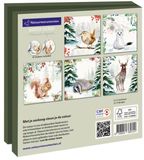 Bekking & Blitz Kaartenmapje Winter Animals, Michelle Dujardin 10 Stuks
