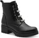 Marco Tozzi Dames Enkellaarsje 2-25203-47 Zwart Synthetisch Blokhak Ritssluiting/Veters