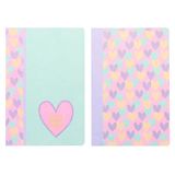 Ancor Schoolschrift B'LOG HEARTS A4 gelinieerd 48v 90gr inlopen 2 stuks 2 motieven