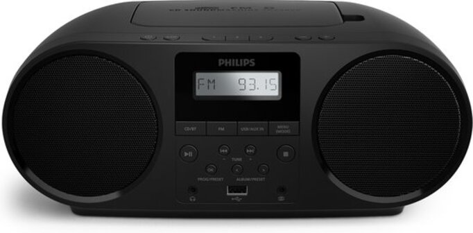Philips Sound Philips TAZ5000/00 Draagbare CD-speler - Bluetooth 5.4, FM-radio, USB, Audio-ingang