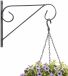 Merkloos Esschert Design Bv Muurhaak voor hangpotten - metaal - 18 x 16 cm - antraciet - hanging basket