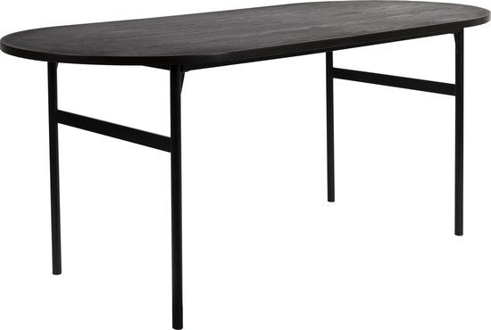 Housecraft Living Marcio Eetkamertafel Hout 180x80 cm Zwart