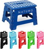 Merkloos Opvouwbare Kruk - Klapkruk Voetensteun - Veilig Bereiken - Antislip en Krasbescherming - 22 cm Hoog - Blauw