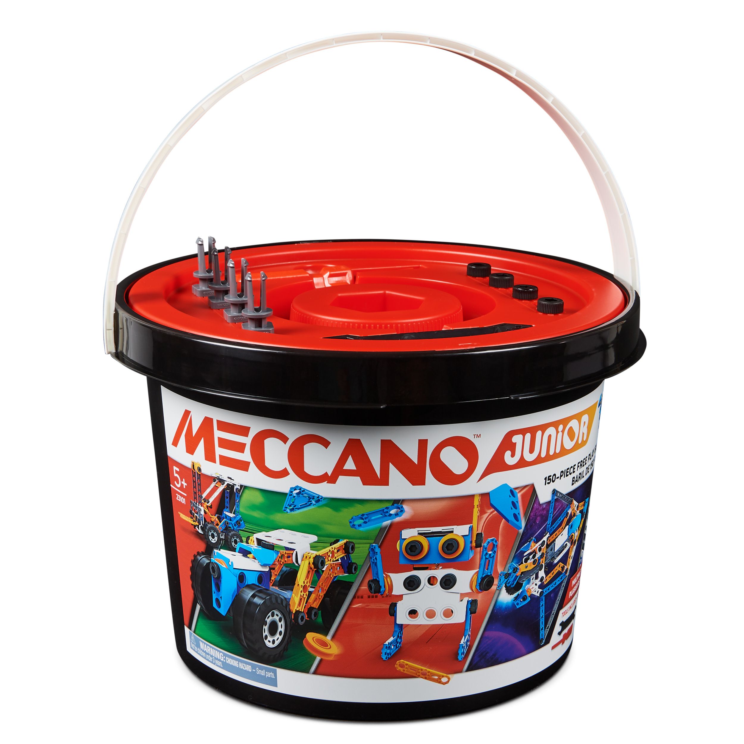 Meccano Junior 150-delig S.T.E.A.M.-modelbouwpakket in emmer