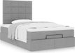 Maison Exclusive - Cadre de lit ottoman avec matelas, gris clair, 120x190 cm, textile