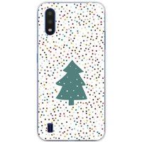 1001 coques Samsung Galaxy A01 kerstboom bedrukt siliconen hoesje