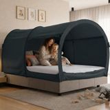 LEEDOR Bedtent, droomtenten, bedluifel, onderdak, hut, privacy, warm, ademend, pop-up, twinsize voor kinderen en volwassenen, patent aangevraagd (matras niet inbegrepen)