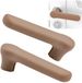 BeiJingLiangPinJiaZuoKeJiWenHuaFaZhanYouXianGongSi Housse de poignée de porte Marron - Protection antistatique - 2 pièces - Silicone