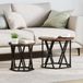 Maison Exclusive - Table d'appoint, 2 pièces, chêne fumé, 50 x 50 x 40 cm