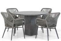 Lifestyle Garden Furniture Lifestyle Lifestyle Advance/Graniet 120 cm dining tuinset 5-delig