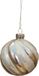 Uniplant Kerstbal swirl zilver/wit 8 cm