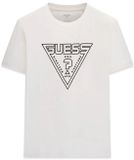 Guess T-shirt Miken CN Zoutwit Katoen Maat M