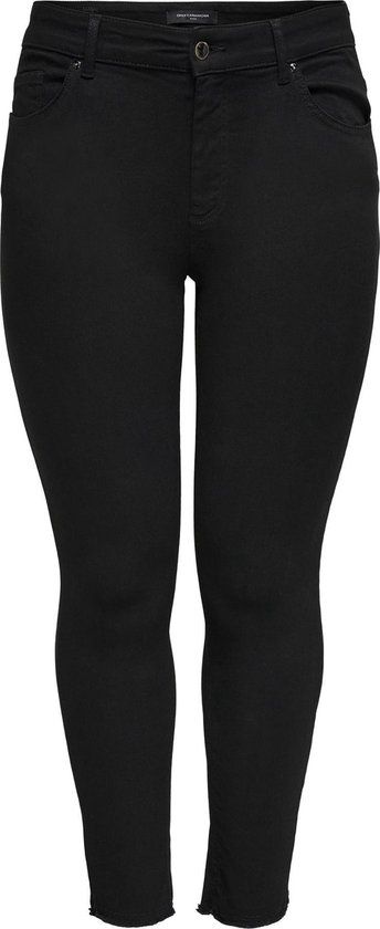 ONLY CARMAKOMA CARWILLY LIFE REG SK AK RAW REA2343 NOOS Dames Jeans - Maat 54 - Skinny Fit - Zwart