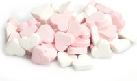 Fortuin Vruchtenhartjes roze/wit - mini hartjes snoep - 1 kilo