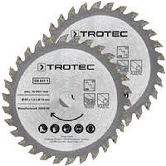 TROTEC Cirkelzaagbladenset 3 TCT Ø 89 mm, 2-delig