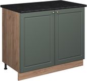 Vicco Wastafelkast Fame-Line, Groen-Goud Landhuis/Goudkleurig Eiken, 100 cm, WB Antraciet