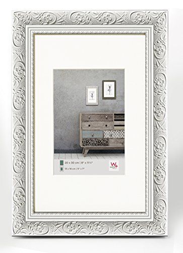 Walther Design CR070W Holzrahmen Barock 50 x 70 cm, weiß
