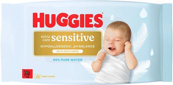 Huggies Extra Care Sensitive Billendoekjes - 48 stuks