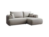 Icecat Canapé d'angle droit, en velours, gris