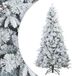 vidaXL - Sapin artificiel - avec - Charnière - et - Neige - Feutre - Blanc - 240 - cm