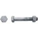 Boulon de charpente bois tête hexagonale ISO 4014/4032 filetage partiel classe 6,8 - 12 x 400 mm galvanisé à chaud