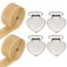 4 klemmen voor het spannen van canvas, 20 mm breed + 2 banden voor borduurframes