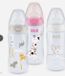 Nuk PP Fles 3-pack First Choice Plus 300ml + Siliconen Speen Maat M - Temperatuurregeling - Roze