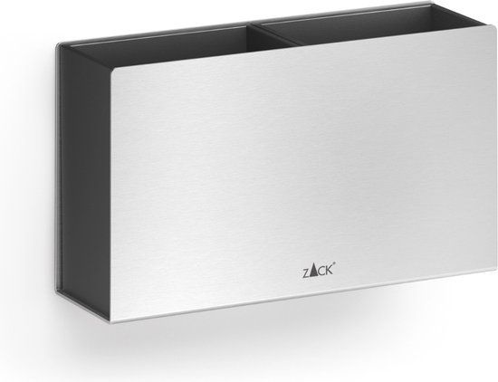 Zack Potes tandenborstelhouder - 16,5x6x9,6cm - mat chroom