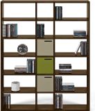 TemaHome Bibliothèque Pombal 18 compartiments large - noyer