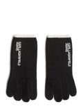 KARL LAGERFELD JEANS Vingerhandschoenen zwart / wit