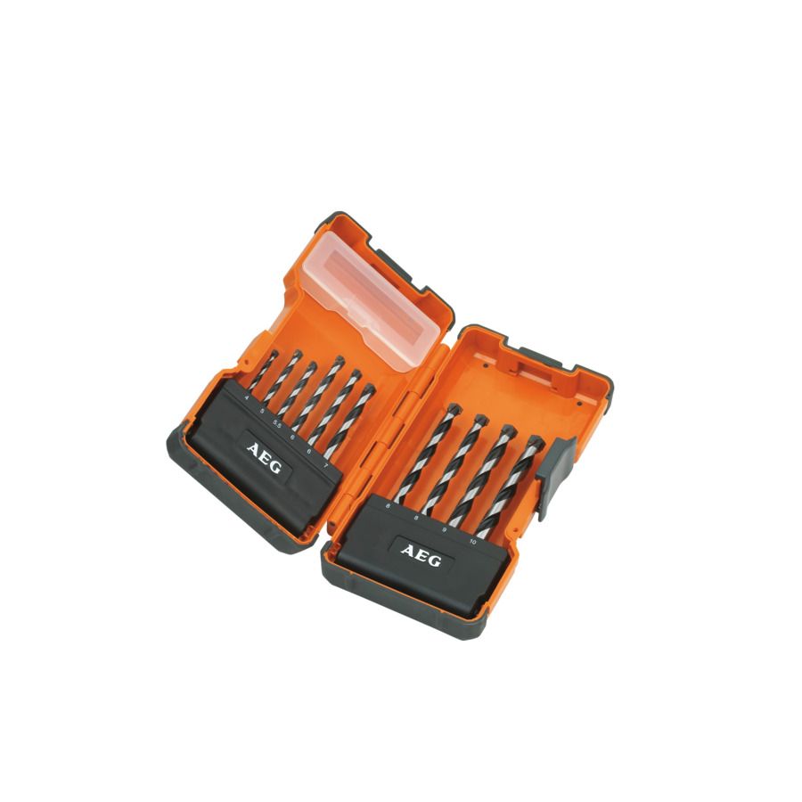 AEG set metselboren 10 stuks, Ø 4/ 5/ 5,5 /6 (2 st.) /7 /8 (2 st.) /9 /10 mm