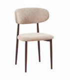 Lizzely Garden & Living SET DEAL 4 stuks: Eetkamerstoel Reika bruin walnoot poten