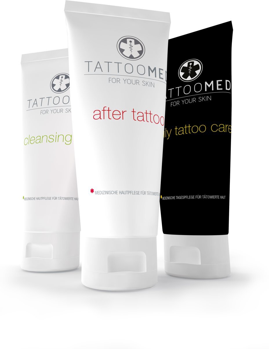 TattooMed Â® All In Bundle 1x After Tattoo 100ml 1x Cleansing Gel 100ml 1x Daily Tattoo Care 100ml