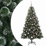 vidaXL Kunstkerstboom met kerstbal 180 cm 300 LED's Warmwit