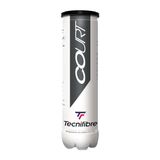 Tecnifibre Tennis Performance-1 tube met 4 ballen, kort, volwassenen, uniseks, geel, eenheidsmaat