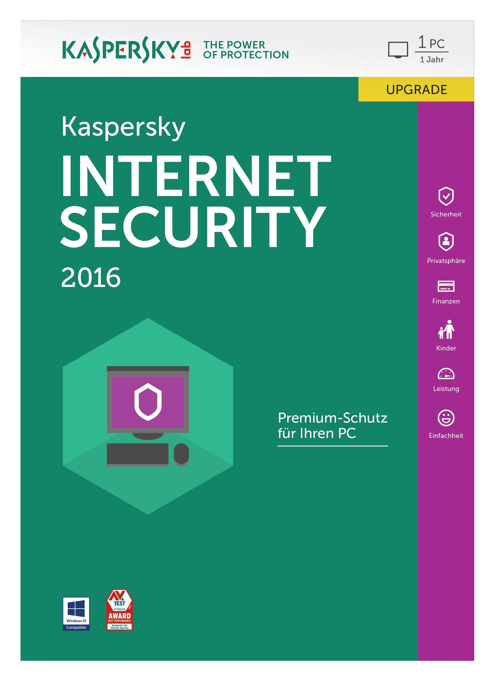 Kaspersky Internet Security 2016 Antivirusbeveiliging Duits 1 licentie 1 jaar
