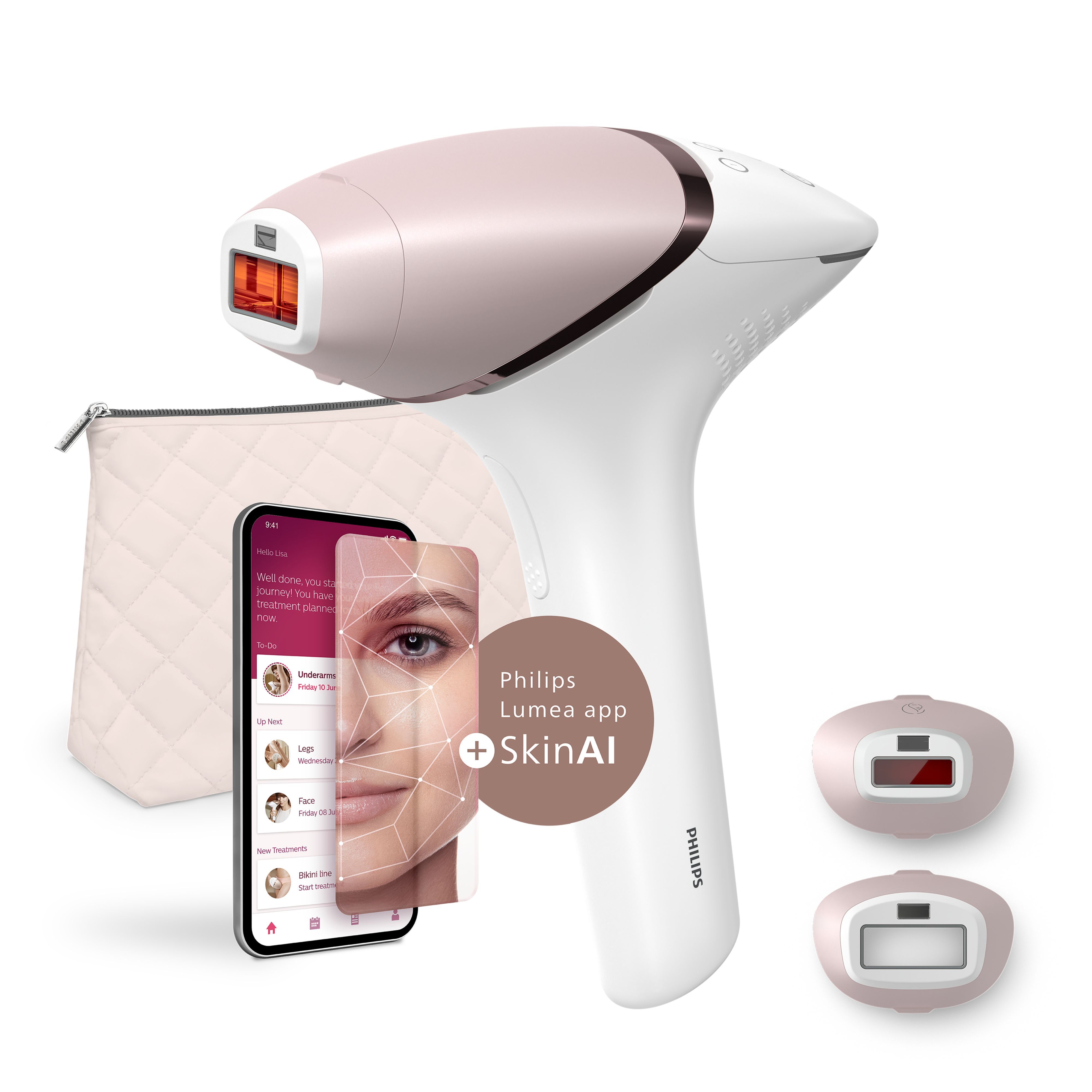 Philips Lumea IPL 9900 Series BRI950/02 - IPL Ontharingsapparaat - Roze/Wit