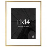 Americanflat 11x14 aluminium frames in zwart - composiet hout met versplinterbestendig glas - horizontale en verticale formaten voor muur