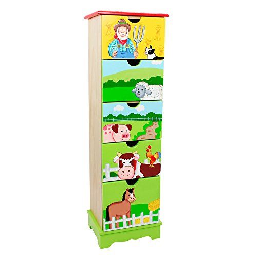 Teamson Kids Kast met 5 Laden Blije Boerderij Ontwerp