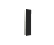 emco asis module pure WC-module, houten front uit één stuk, verborgen, stop rechts, 730x170mm, met reserverolbakje, 975551411, Kleur: zwart mat